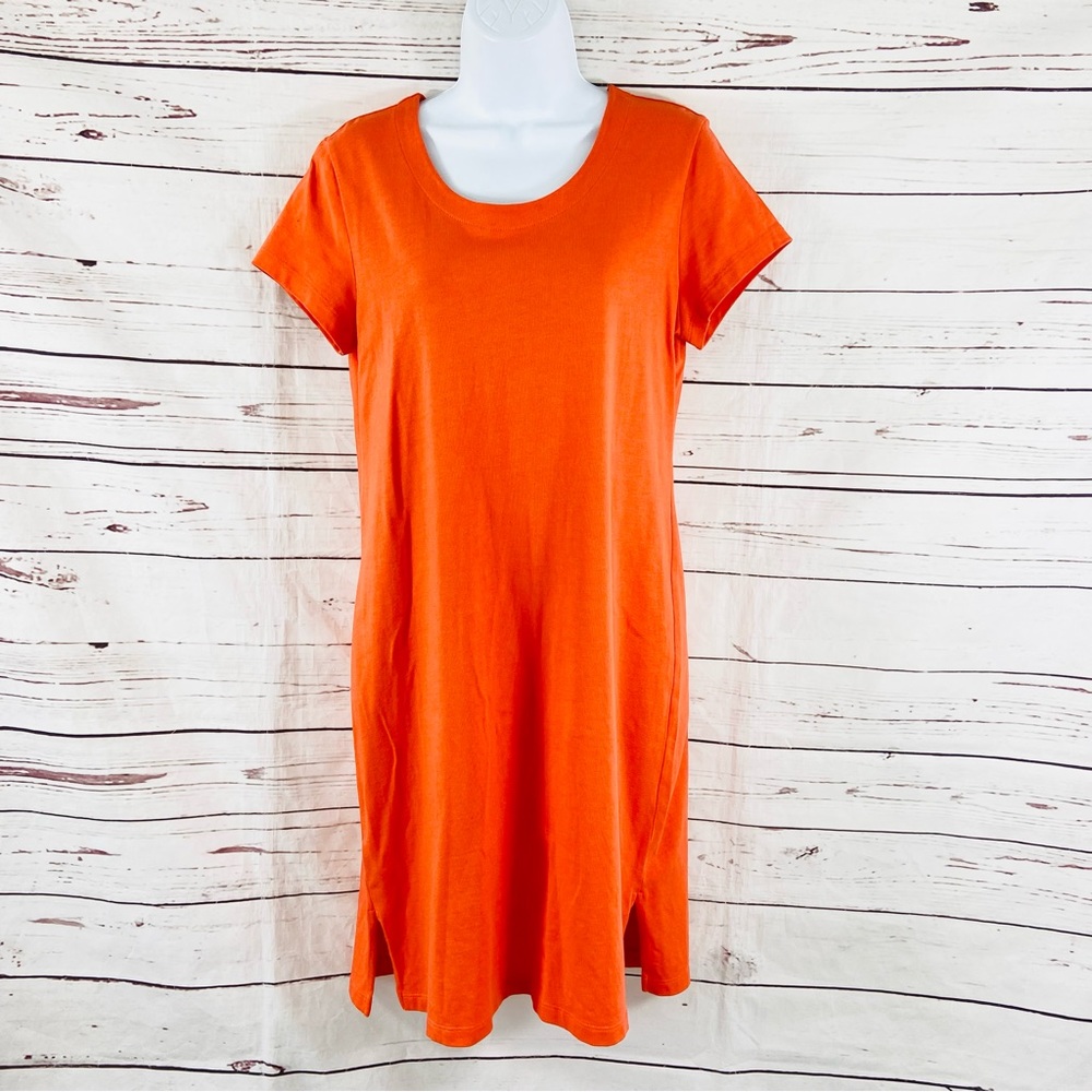 Tommy Bahama Dress Women’s Medium Orange Side Slit Pima Cotton Stretch.‎